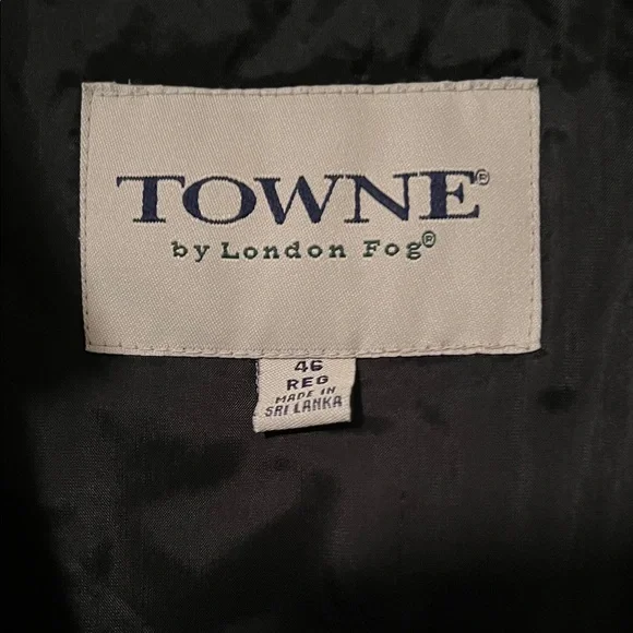 London Fog Classic Black Trench Coat - Picture 2 of 2